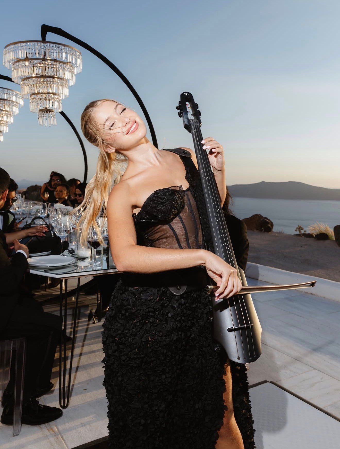 Giulia Gallazzi with her cello
